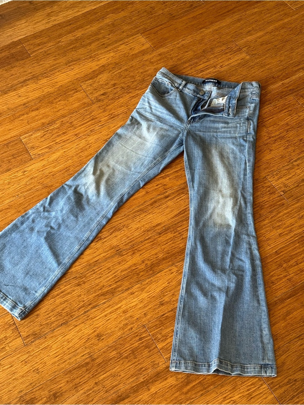 Express Light Blue Flare Jeans
